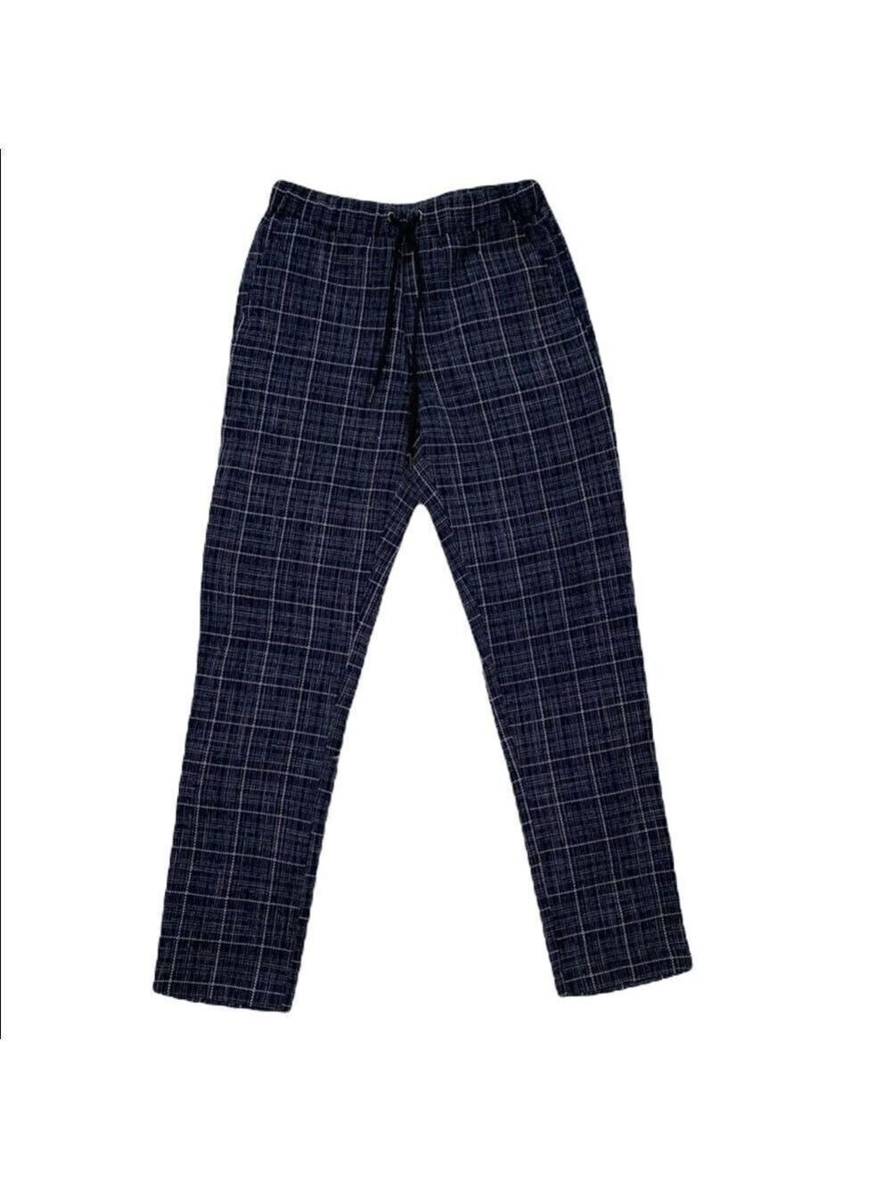 BoohooMan Navy Blue Striped Cropped Jogger Trouser Dress Pants Size XS NWT